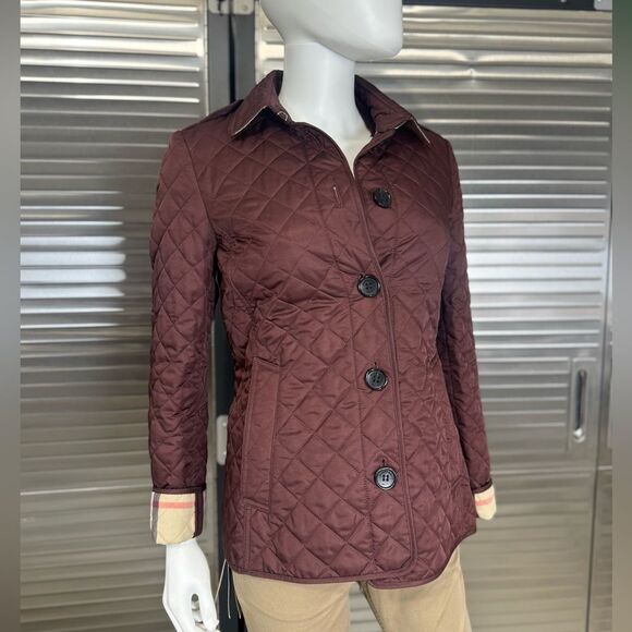 Burberry Brit Quilted Utility Brown Jacket Small - Picture 1 of 12